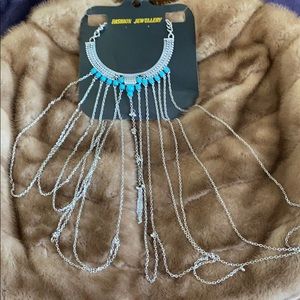 Turquoise Body Chain Statement Necklace